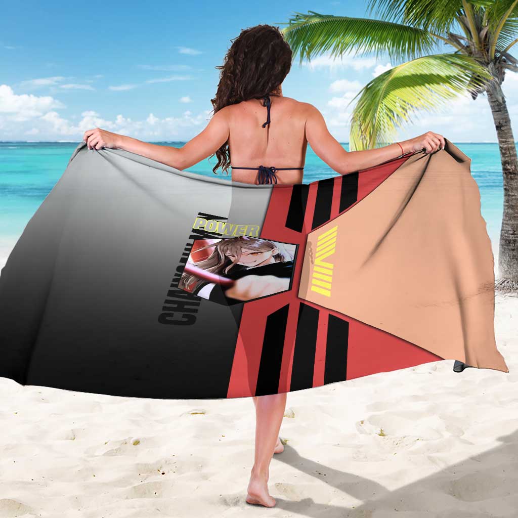 Power from Chainsaw Man Sarong with Cat in Hand and Stylish Pose Design - The Mazicc