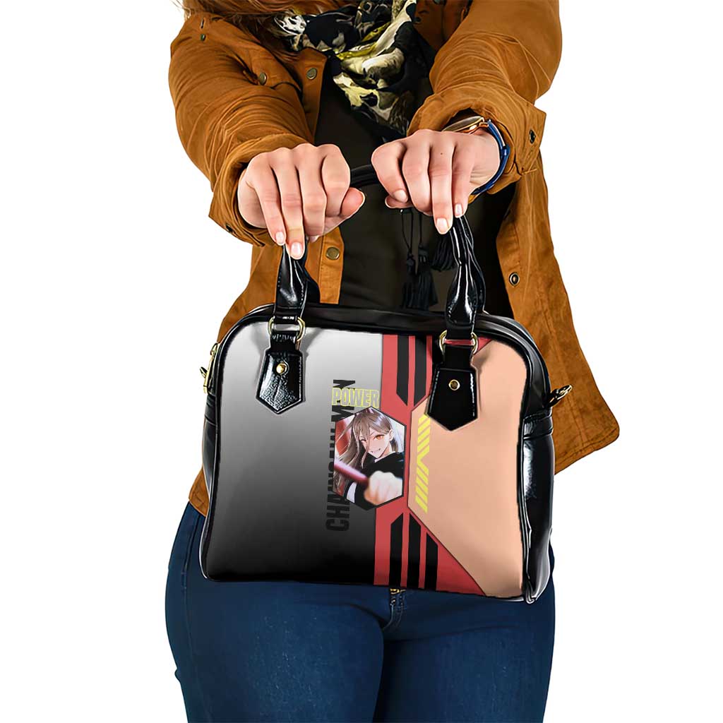 Power from Chainsaw Man Shoulder Handbag with Cat in Hand and Stylish Pose Design - The Mazicc