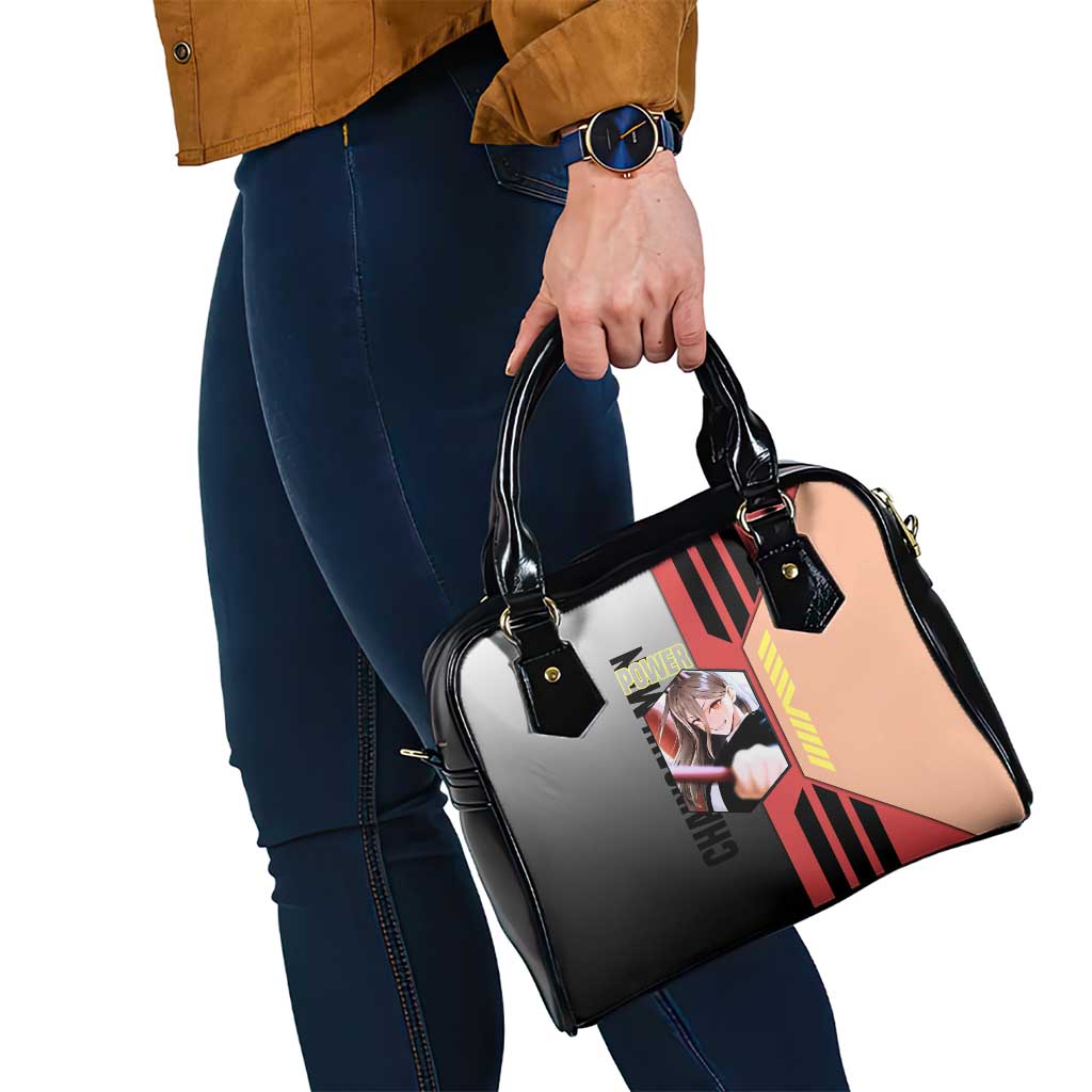 Power from Chainsaw Man Shoulder Handbag with Cat in Hand and Stylish Pose Design - The Mazicc
