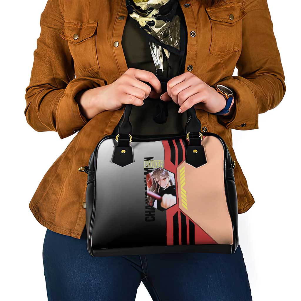 Power from Chainsaw Man Shoulder Handbag with Cat in Hand and Stylish Pose Design - The Mazicc