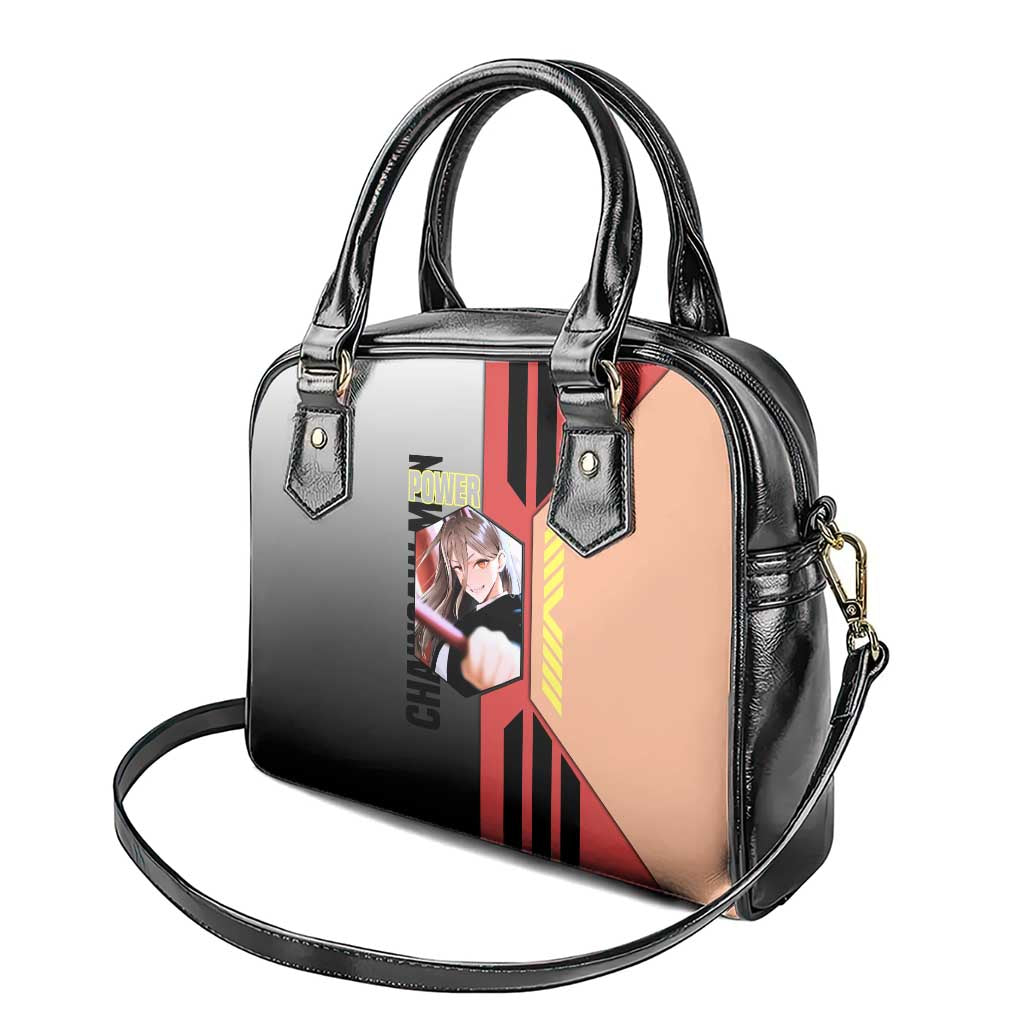 Power from Chainsaw Man Shoulder Handbag with Cat in Hand and Stylish Pose Design - The Mazicc
