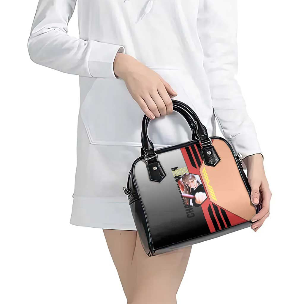 Power from Chainsaw Man Shoulder Handbag with Cat in Hand and Stylish Pose Design - The Mazicc