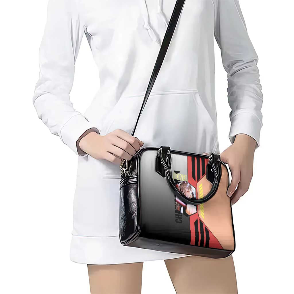 Power from Chainsaw Man Shoulder Handbag with Cat in Hand and Stylish Pose Design - The Mazicc