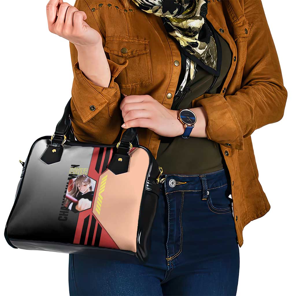 Power from Chainsaw Man Shoulder Handbag with Cat in Hand and Stylish Pose Design - The Mazicc