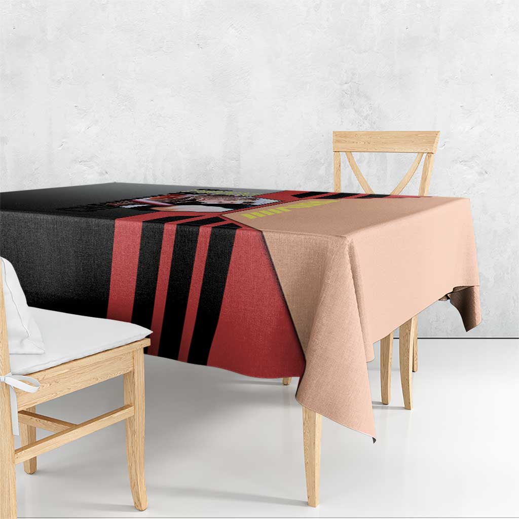 Power from Chainsaw Man Tablecloth with Cat in Hand and Stylish Pose Design - The Mazicc