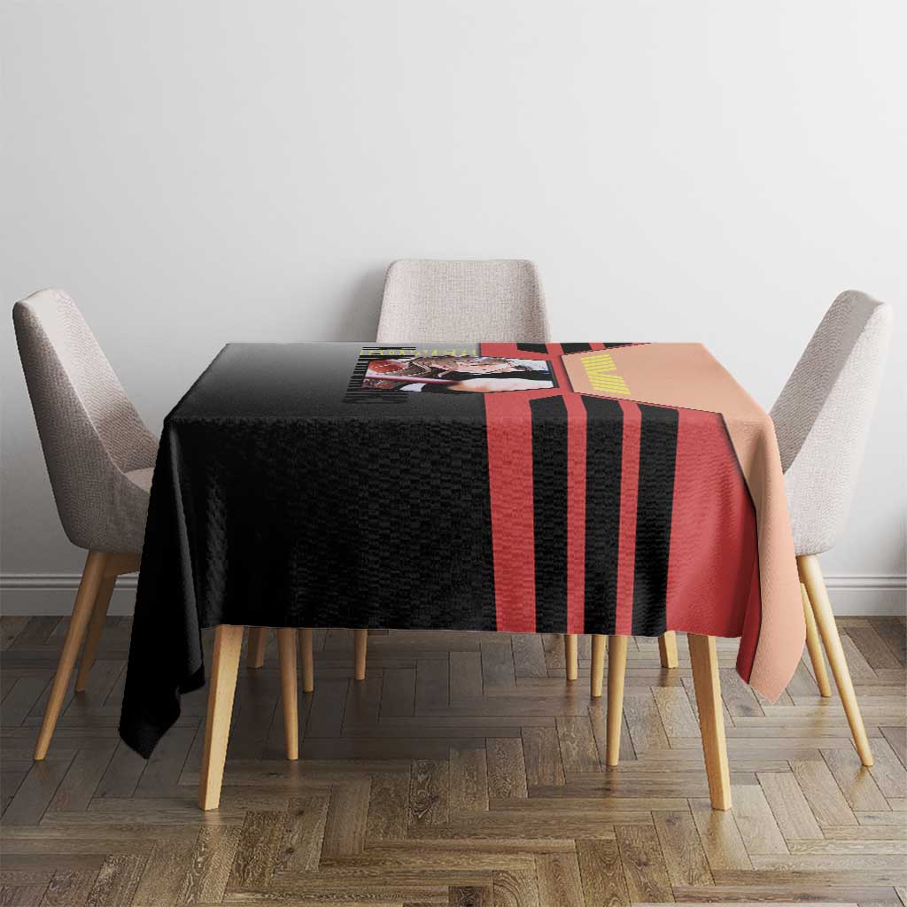 Power from Chainsaw Man Tablecloth with Cat in Hand and Stylish Pose Design - The Mazicc