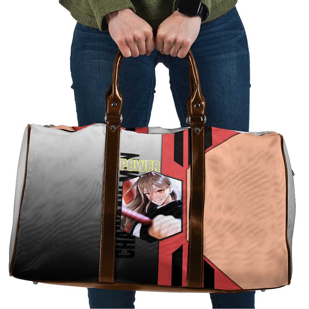 Power from Chainsaw Man Travel Bag with Cat in Hand and Stylish Pose Design - The Mazicc