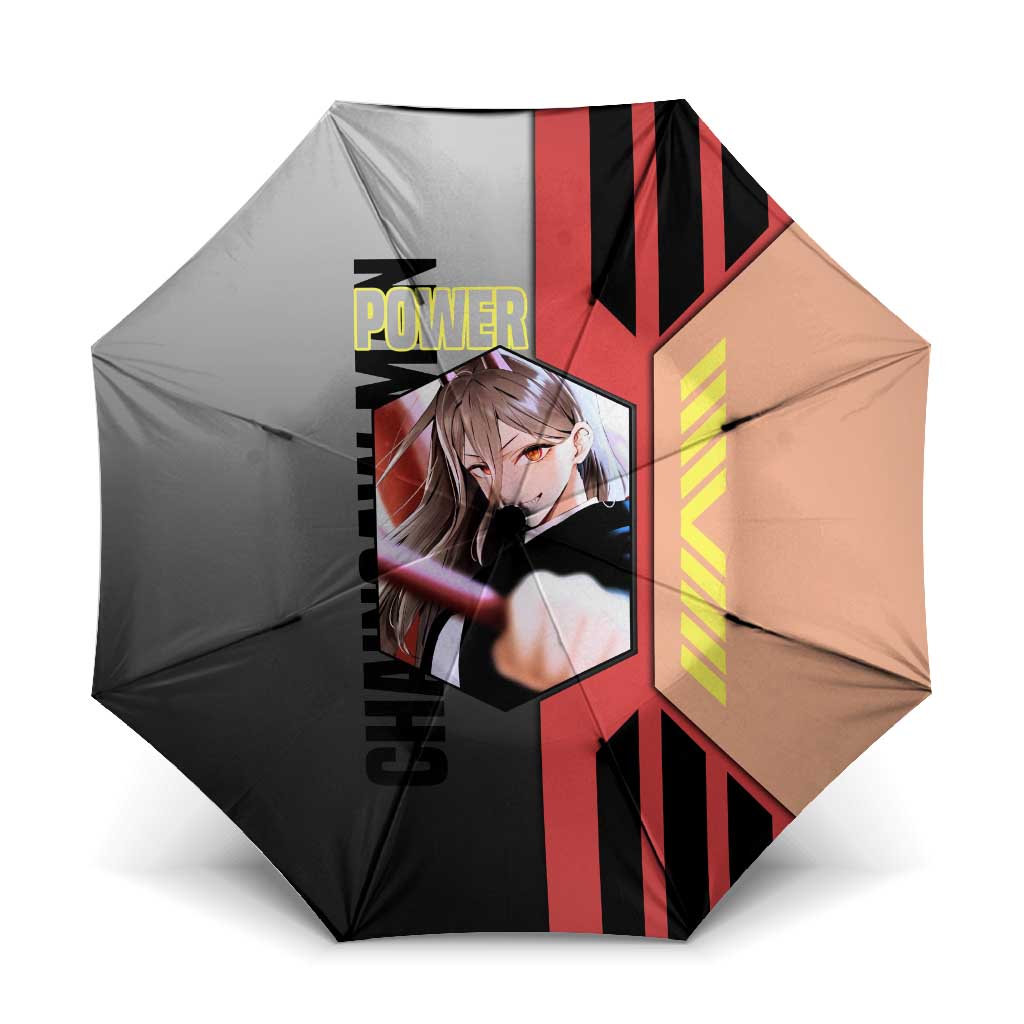 Power from Chainsaw Man Umbrella with Cat in Hand and Stylish Pose Design - The Mazicc