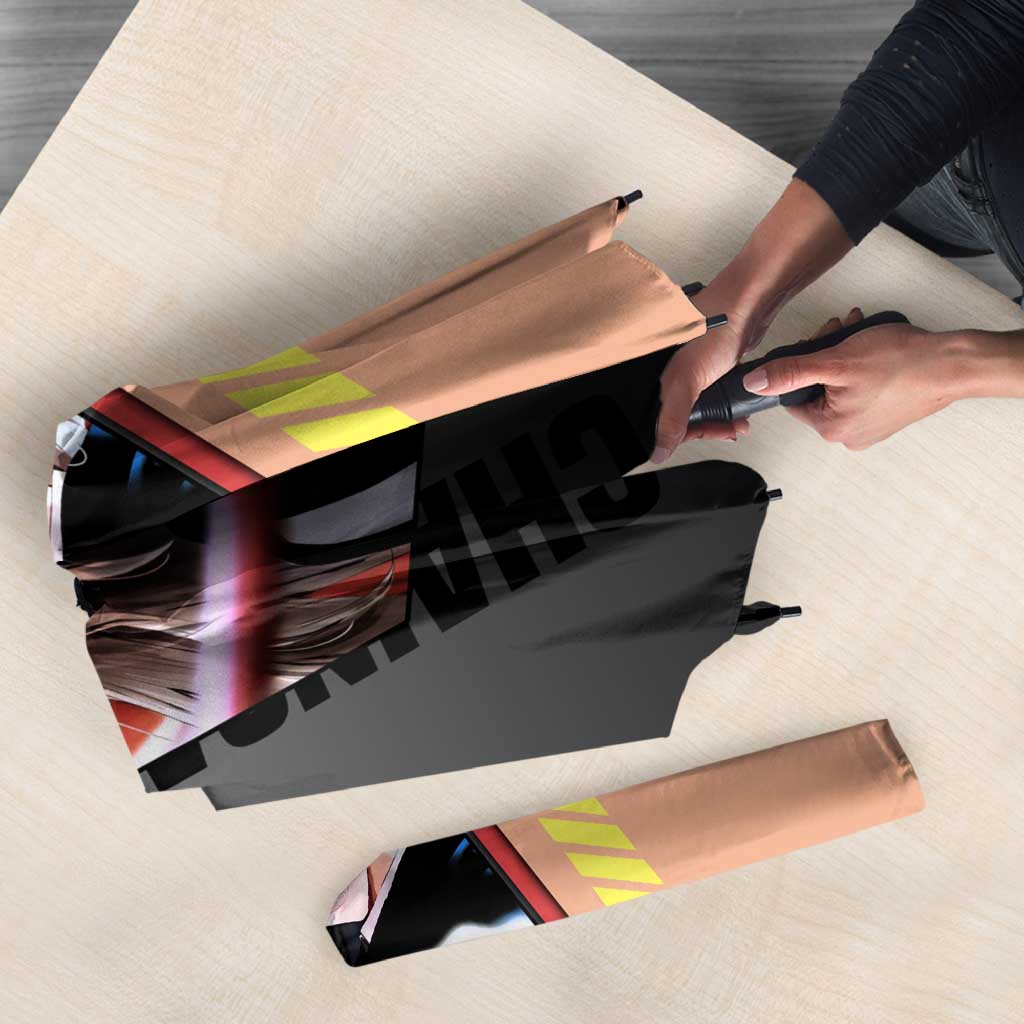 Power from Chainsaw Man Umbrella with Cat in Hand and Stylish Pose Design - The Mazicc