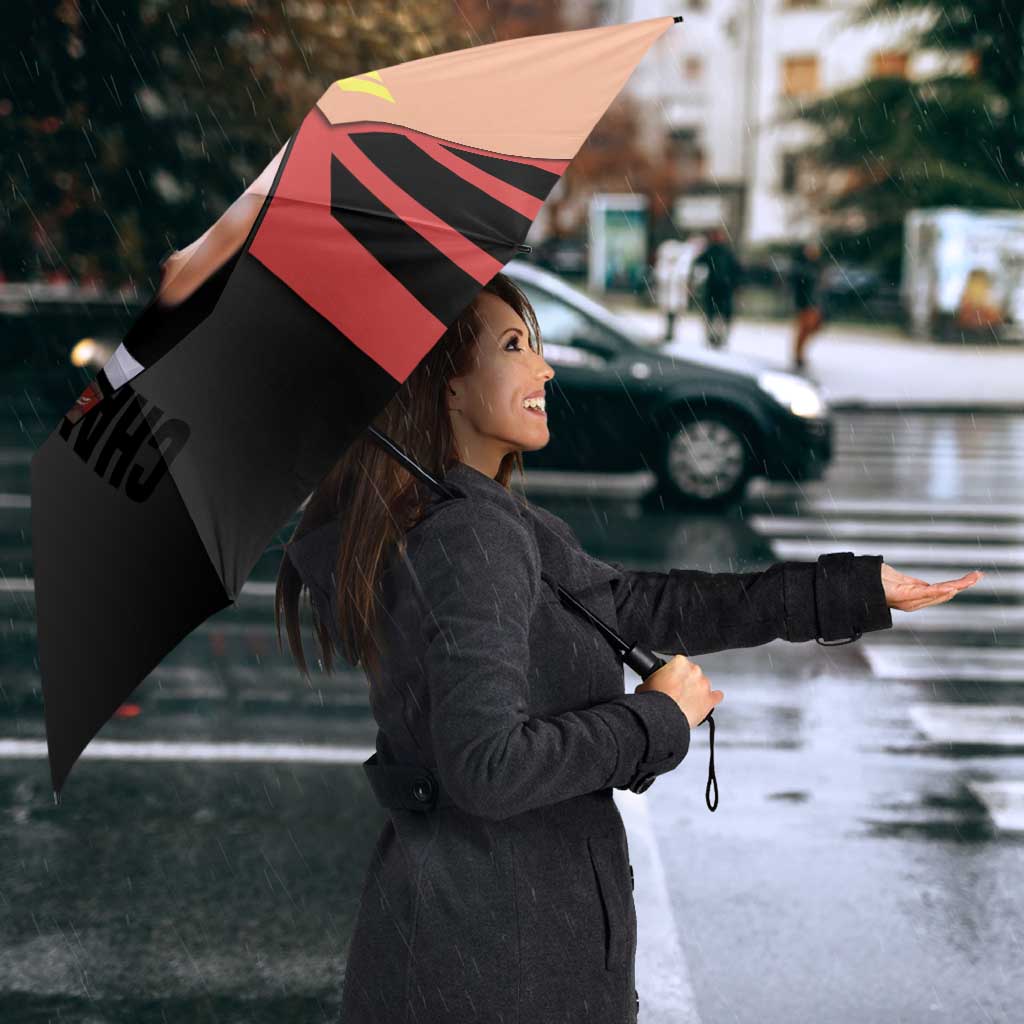 Power from Chainsaw Man Umbrella with Cat in Hand and Stylish Pose Design - The Mazicc