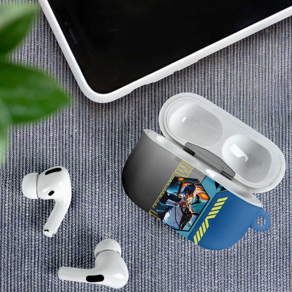 Aki Hayakawa from Chainsaw Man AirPods Case with Sword and Stylish Pose Design - The Mazicc