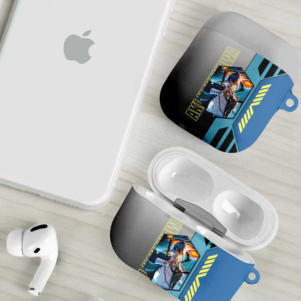Aki Hayakawa from Chainsaw Man AirPods Case with Sword and Stylish Pose Design - The Mazicc