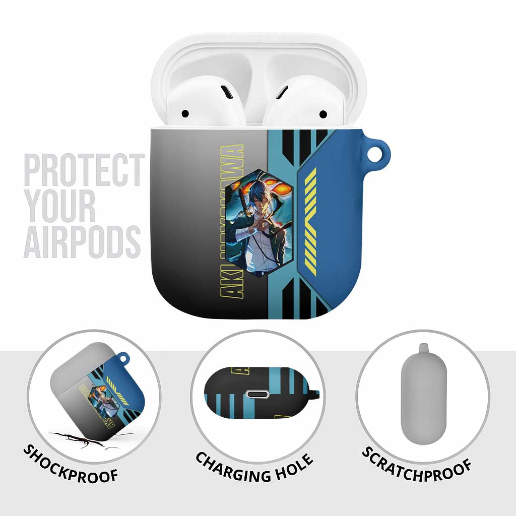 Aki Hayakawa from Chainsaw Man AirPods Case with Sword and Stylish Pose Design - The Mazicc