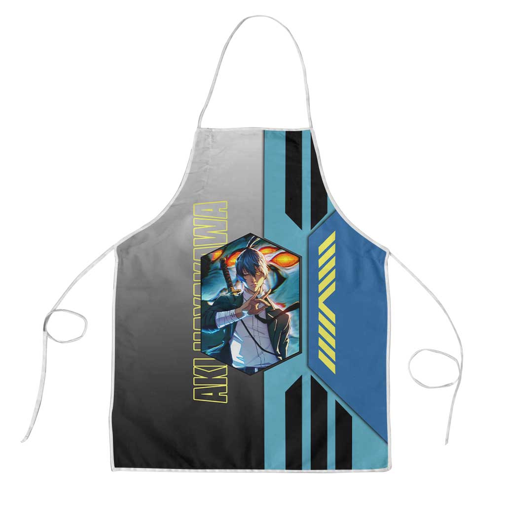 Aki Hayakawa from Chainsaw Man Apron with Sword and Stylish Pose Design - The Mazicc