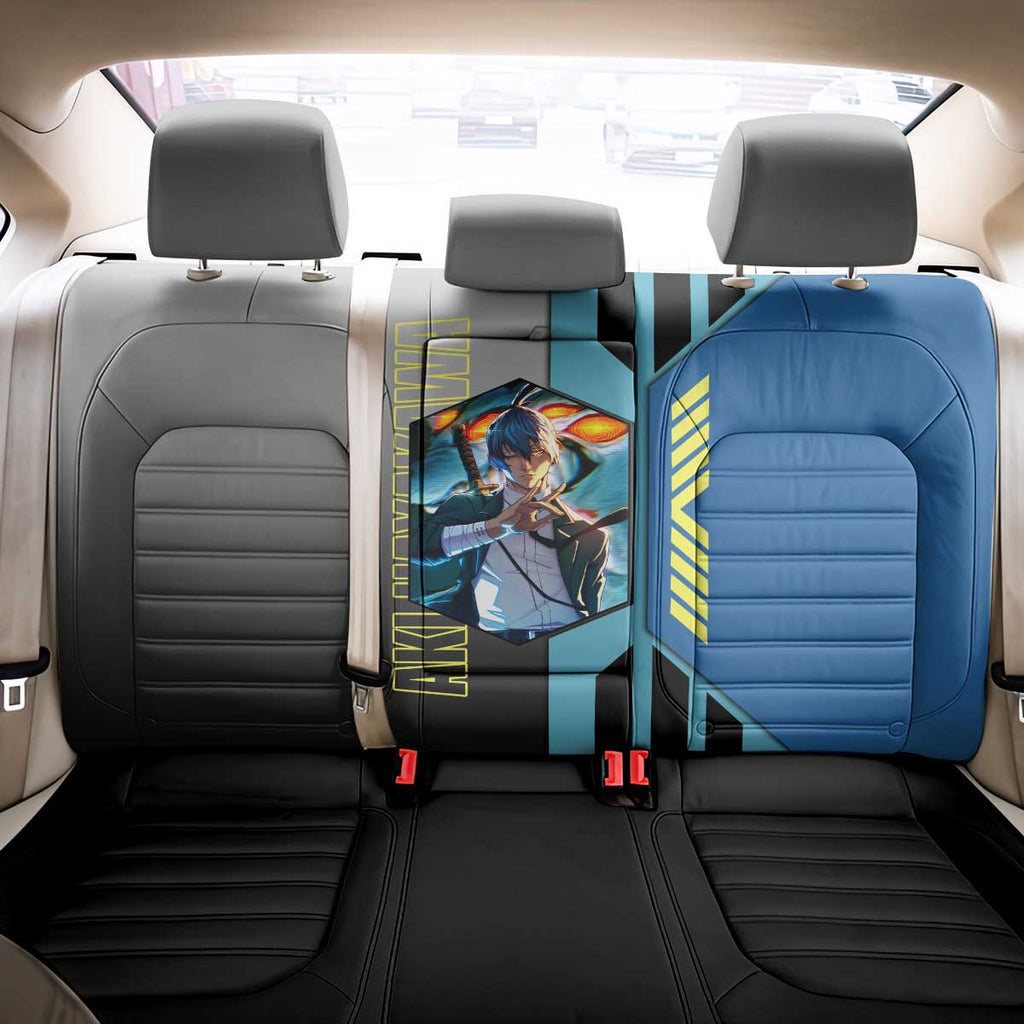 Aki Hayakawa from Chainsaw Man Back Car Seat Cover with Sword and Stylish Pose Design - The Mazicc