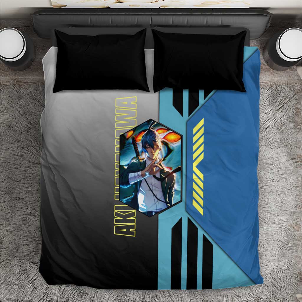 Aki Hayakawa from Chainsaw Man Bedding Set with Sword and Stylish Pose Design - The Mazicc
