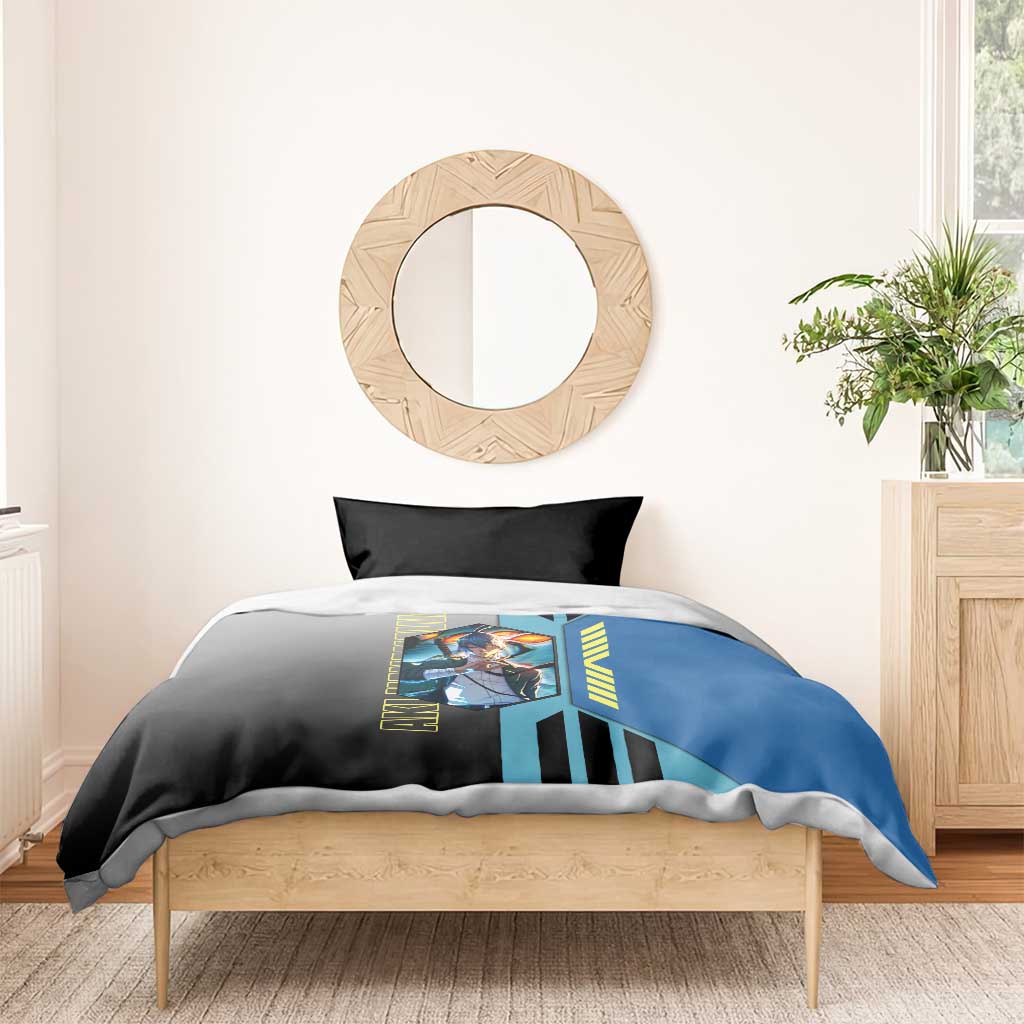 Aki Hayakawa from Chainsaw Man Bedding Set with Sword and Stylish Pose Design - The Mazicc