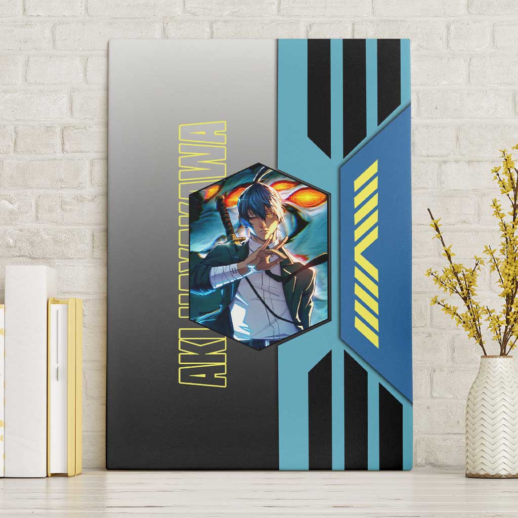 Aki Hayakawa from Chainsaw Man Canvas Wall Art with Sword and Stylish Pose Design - The Mazicc