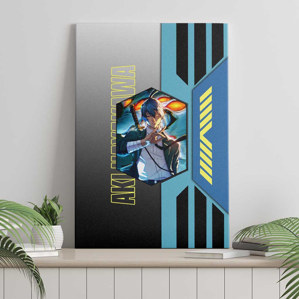 Aki Hayakawa from Chainsaw Man Canvas Wall Art with Sword and Stylish Pose Design - The Mazicc
