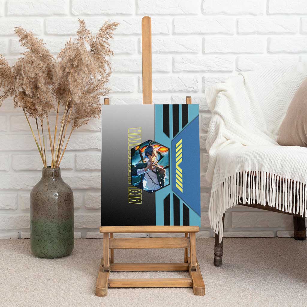 Aki Hayakawa from Chainsaw Man Canvas Wall Art with Sword and Stylish Pose Design - The Mazicc