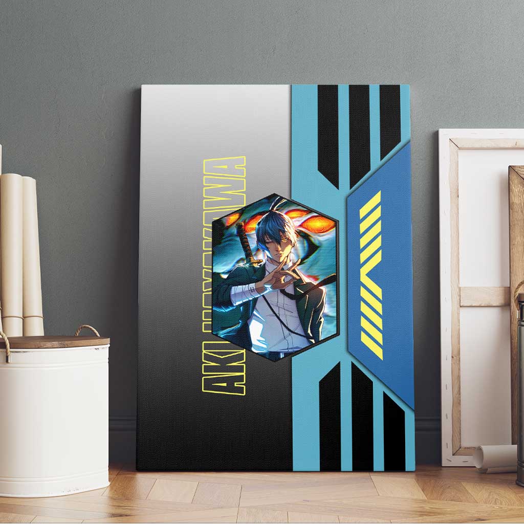 Aki Hayakawa from Chainsaw Man Canvas Wall Art with Sword and Stylish Pose Design - The Mazicc