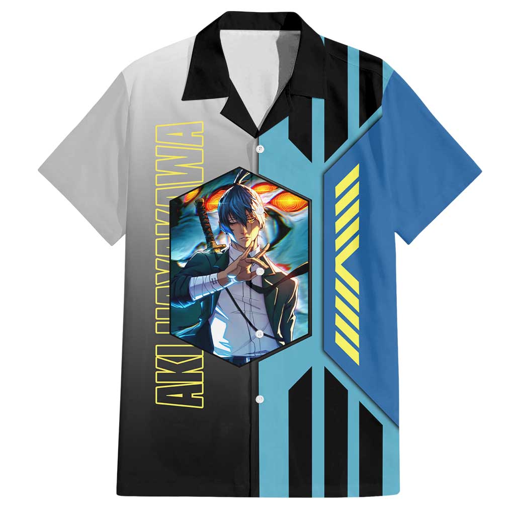 Aki Hayakawa from Chainsaw Man Family Matching Long Sleeve Bodycon Dress and Hawaiian Shirt with Sword and Stylish Pose Design - The Mazicc