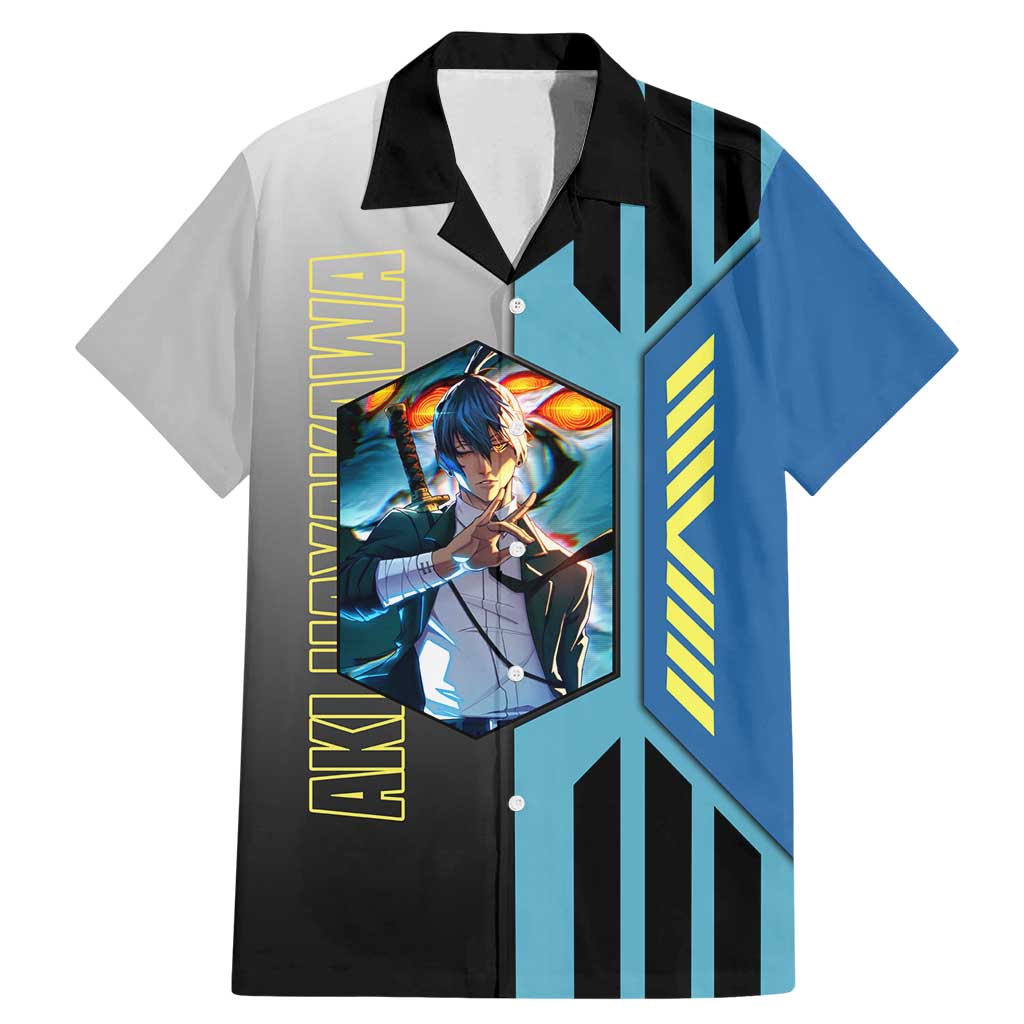 Aki Hayakawa from Chainsaw Man Family Matching Mermaid Dress and Hawaiian Shirt with Sword and Stylish Pose Design - The Mazicc