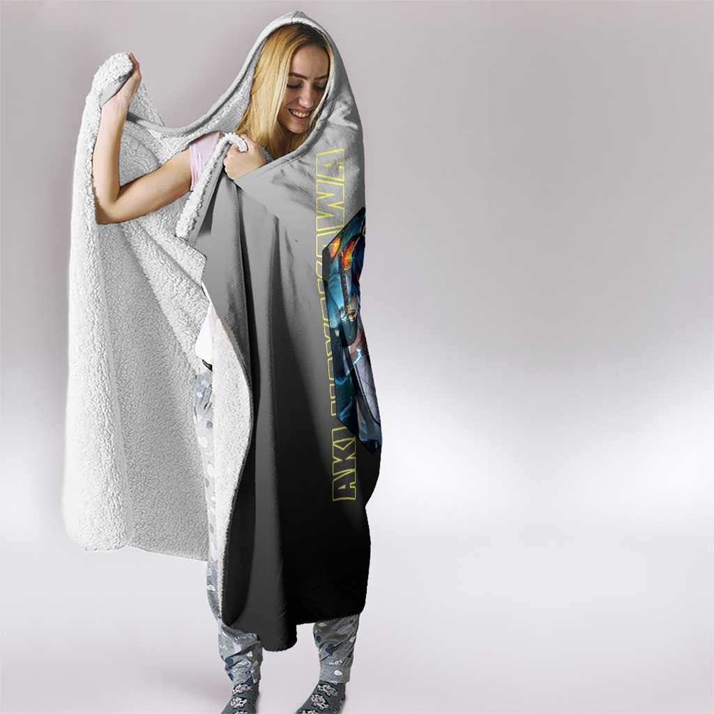 Aki Hayakawa from Chainsaw Man Hooded Blanket with Sword and Stylish Pose Design - The Mazicc