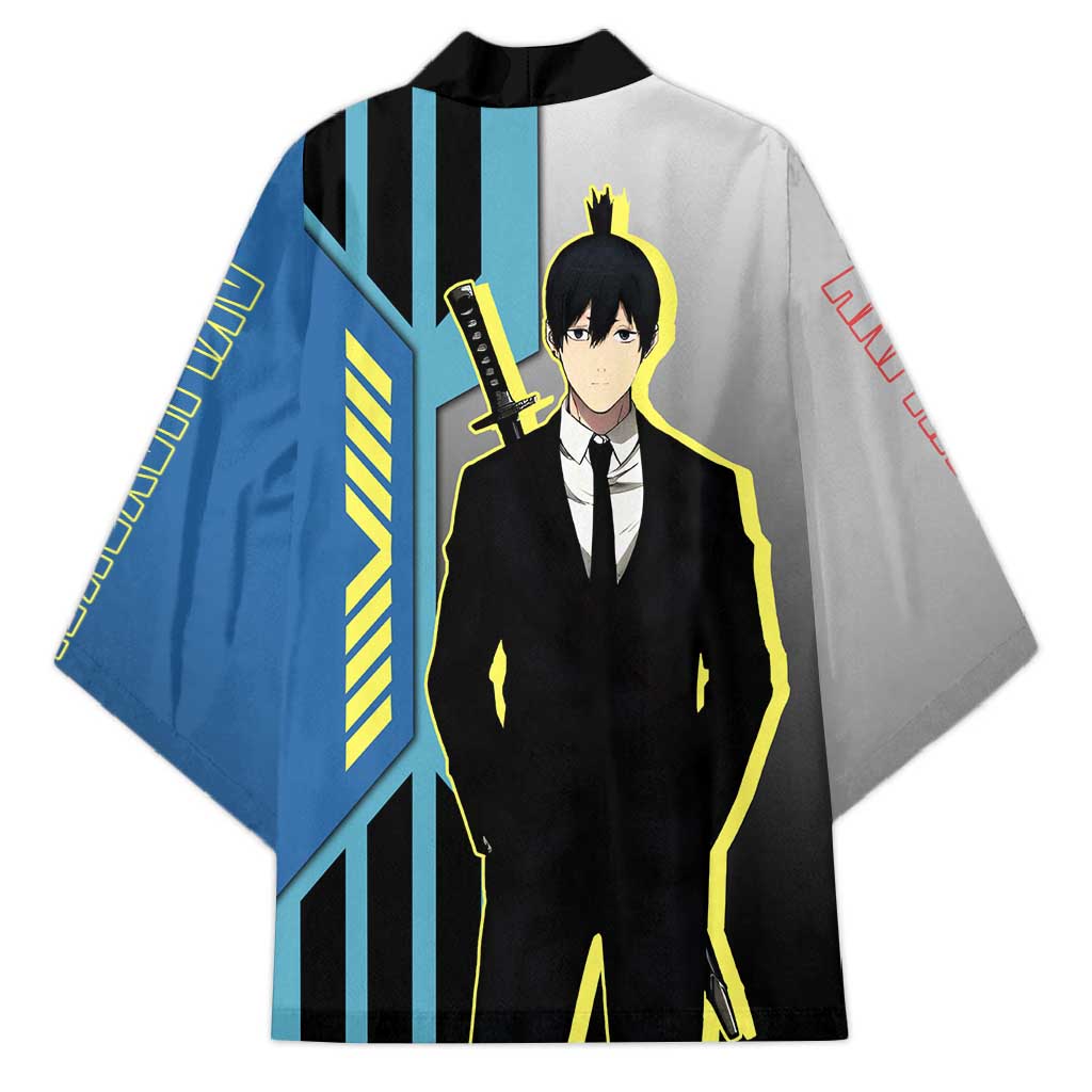 Aki Hayakawa from Chainsaw Man Kimono with Sword and Stylish Pose Design - The Mazicc