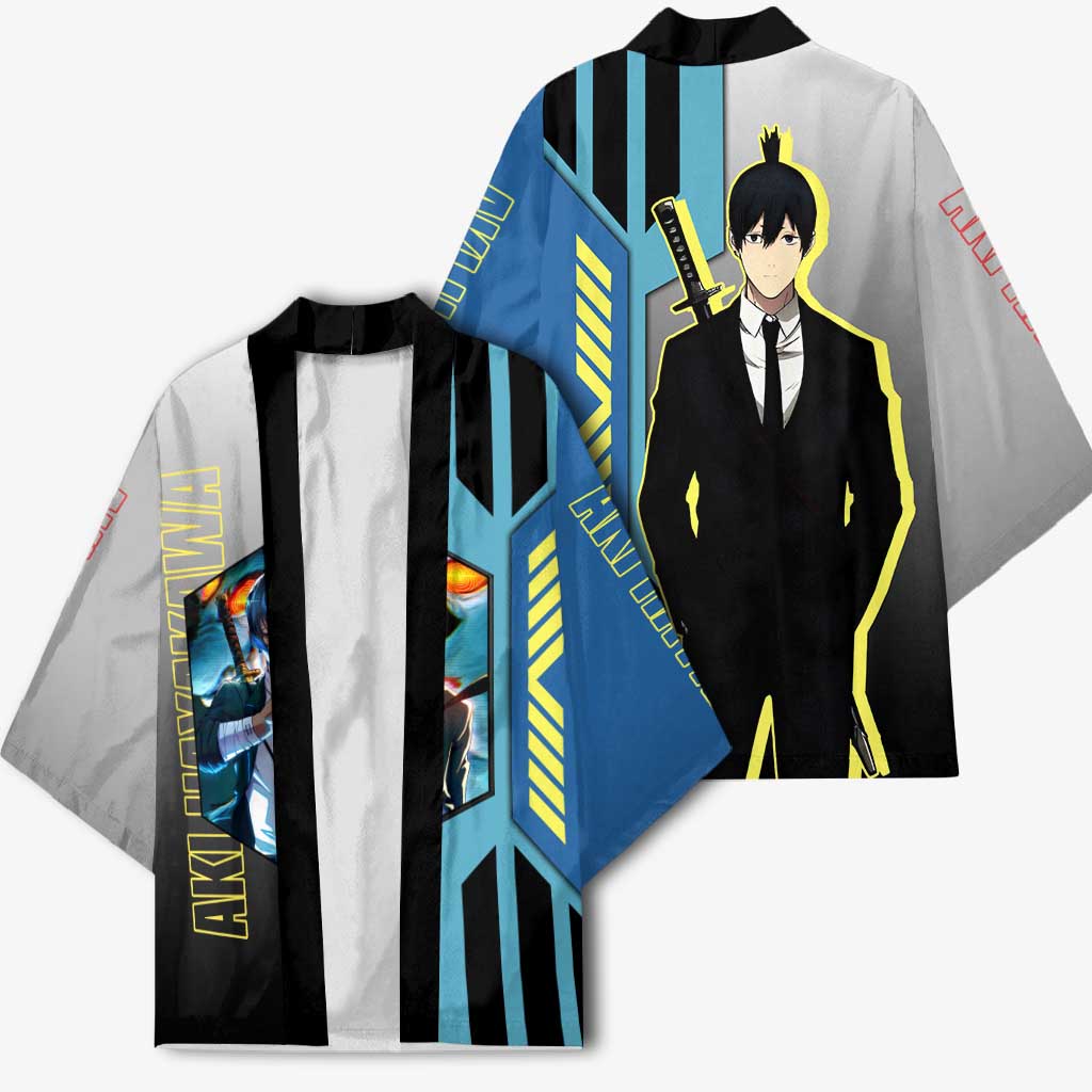 Aki Hayakawa from Chainsaw Man Kimono with Sword and Stylish Pose Design - The Mazicc