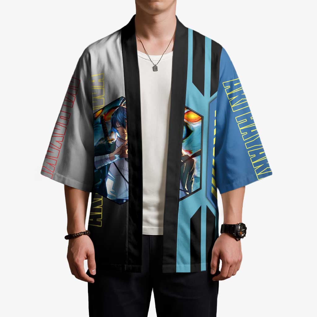 Aki Hayakawa from Chainsaw Man Kimono with Sword and Stylish Pose Design - The Mazicc