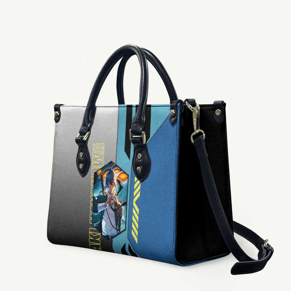 Aki Hayakawa from Chainsaw Man Leather Bag with Sword and Stylish Pose Design - The Mazicc