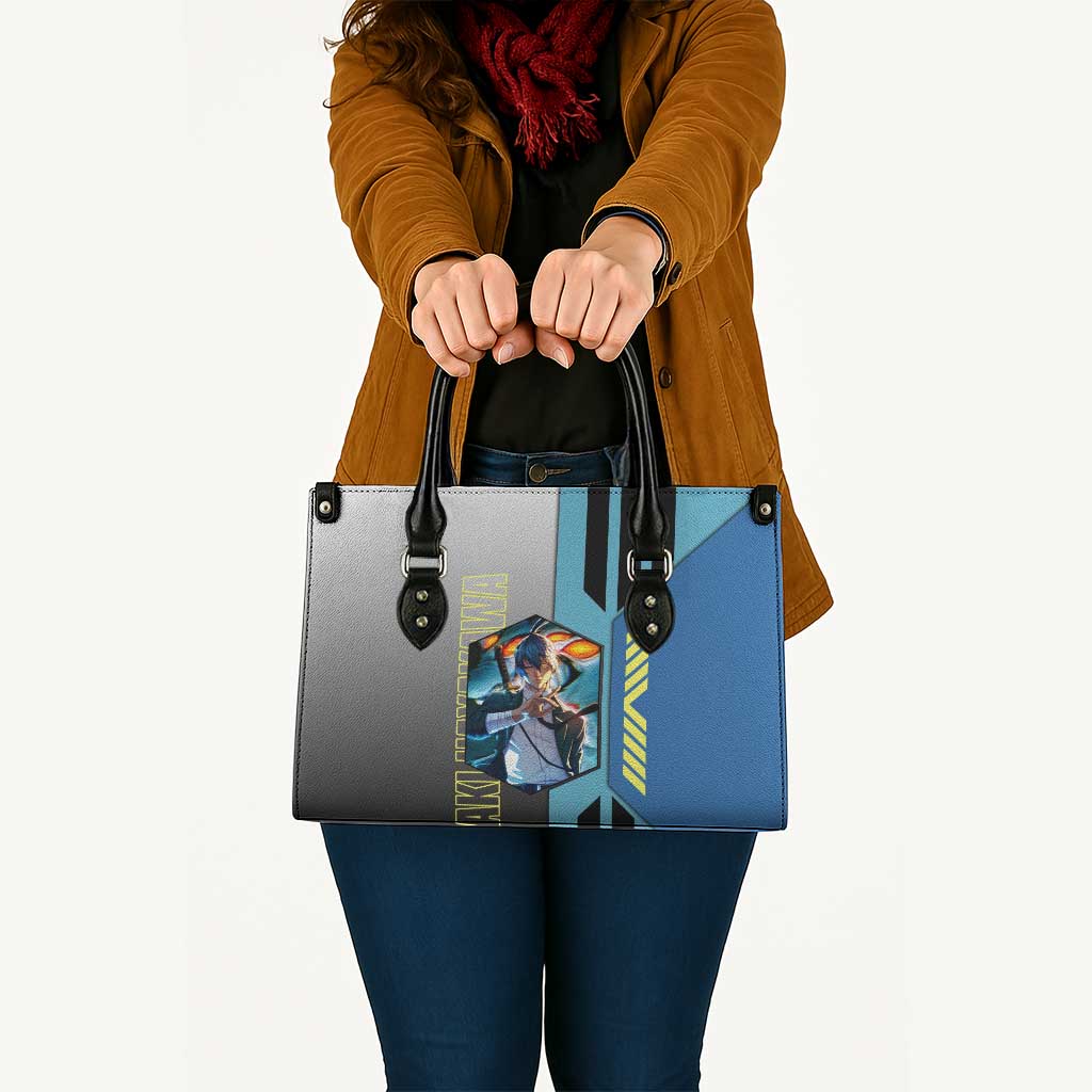 Aki Hayakawa from Chainsaw Man Leather Bag with Sword and Stylish Pose Design - The Mazicc