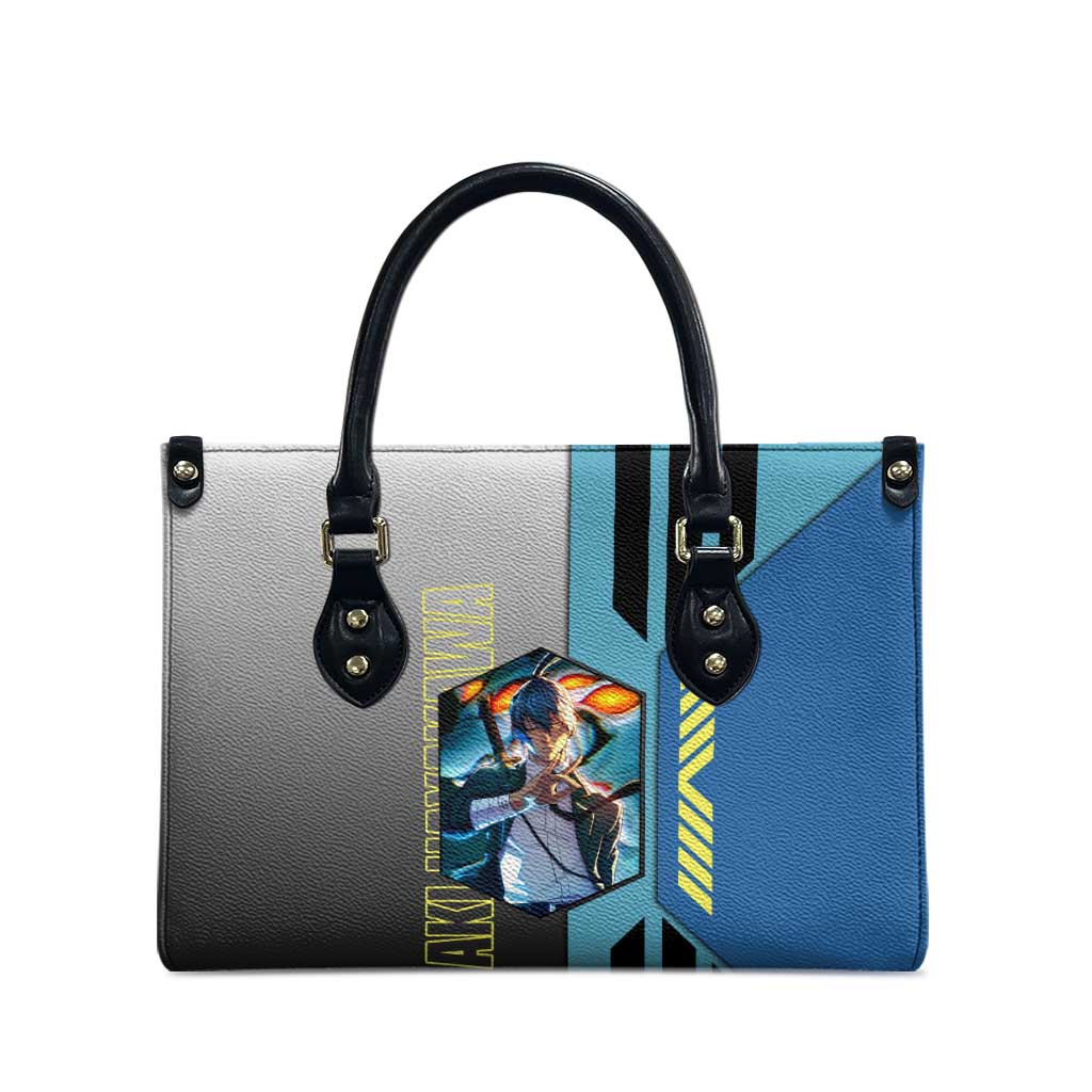 Aki Hayakawa from Chainsaw Man Leather Bag with Sword and Stylish Pose Design - The Mazicc