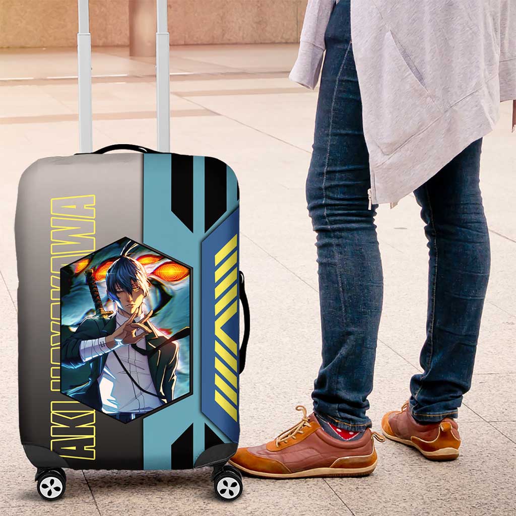 Aki Hayakawa from Chainsaw Man Luggage Cover with Sword and Stylish Pose Design - The Mazicc