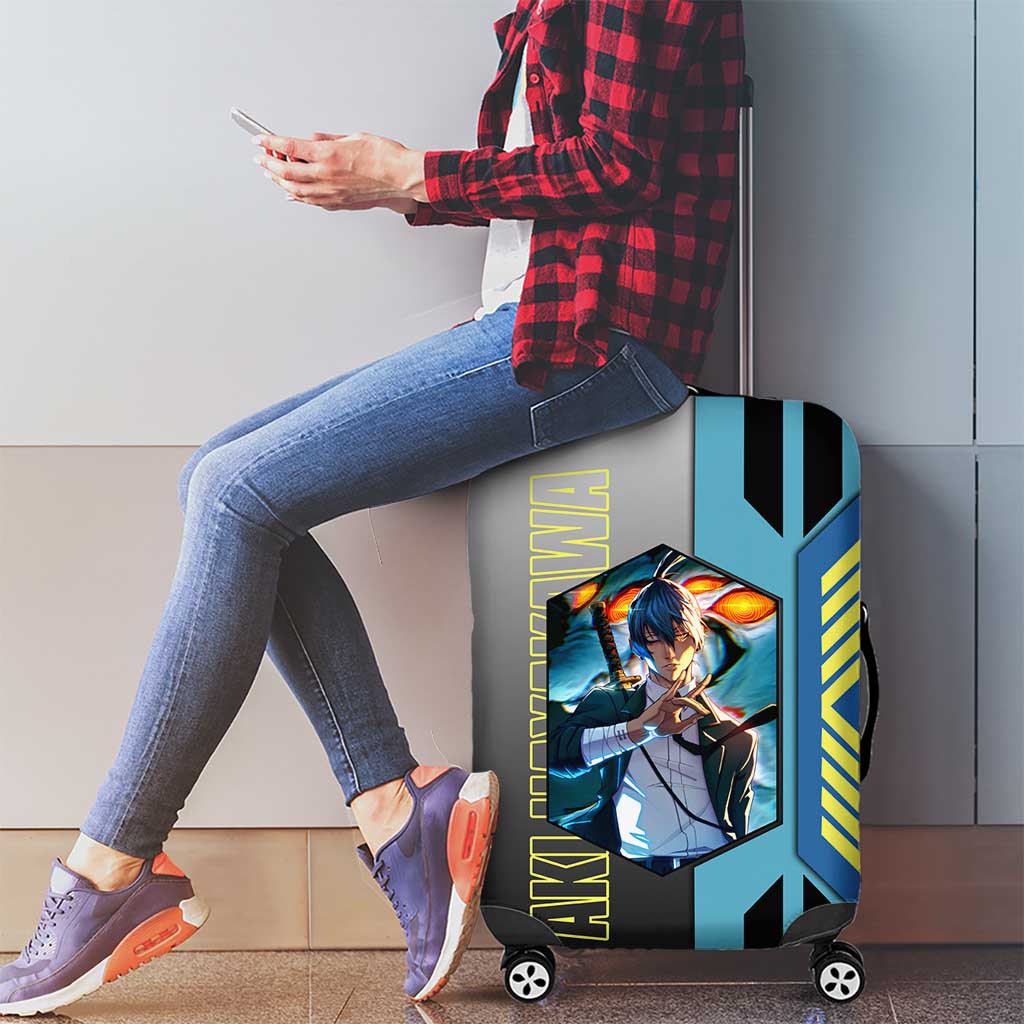 Aki Hayakawa from Chainsaw Man Luggage Cover with Sword and Stylish Pose Design - The Mazicc