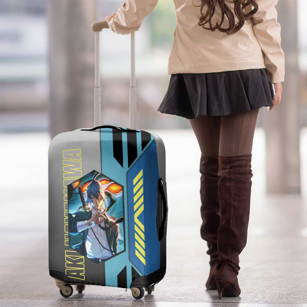 Aki Hayakawa from Chainsaw Man Luggage Cover with Sword and Stylish Pose Design - The Mazicc