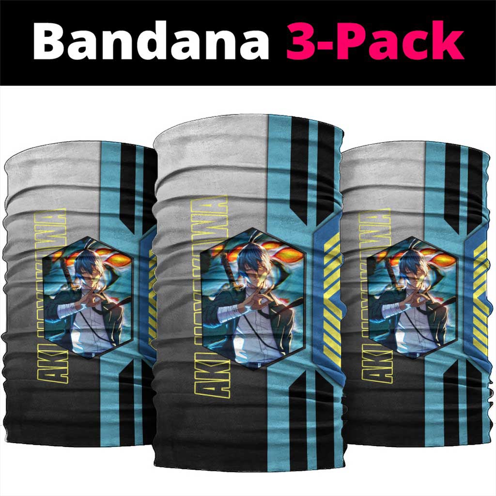 Aki Hayakawa from Chainsaw Man Neck Gaiter with Sword and Stylish Pose Design - The Mazicc