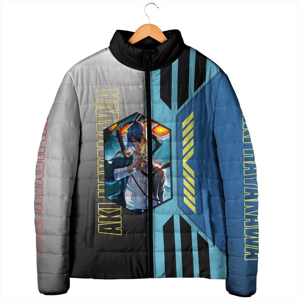 Aki Hayakawa from Chainsaw Man Padded Jacket with Sword and Stylish Pose Design - The Mazicc