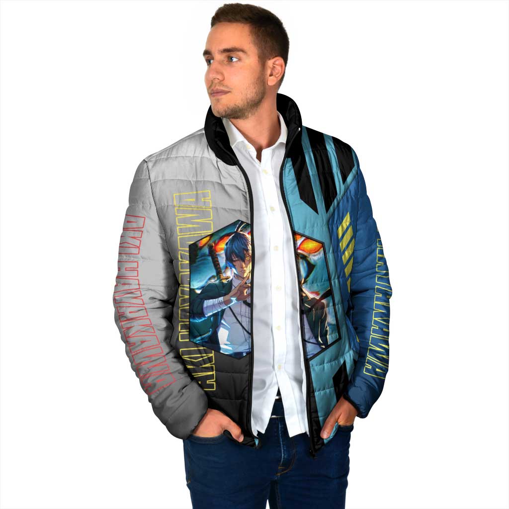 Aki Hayakawa from Chainsaw Man Padded Jacket with Sword and Stylish Pose Design - The Mazicc