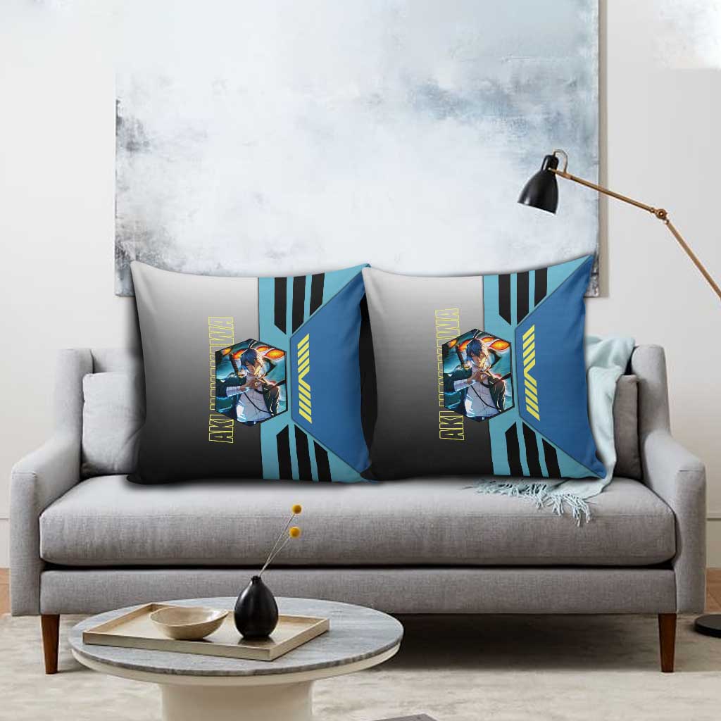 Aki Hayakawa from Chainsaw Man Pillow Cover with Sword and Stylish Pose Design - The Mazicc