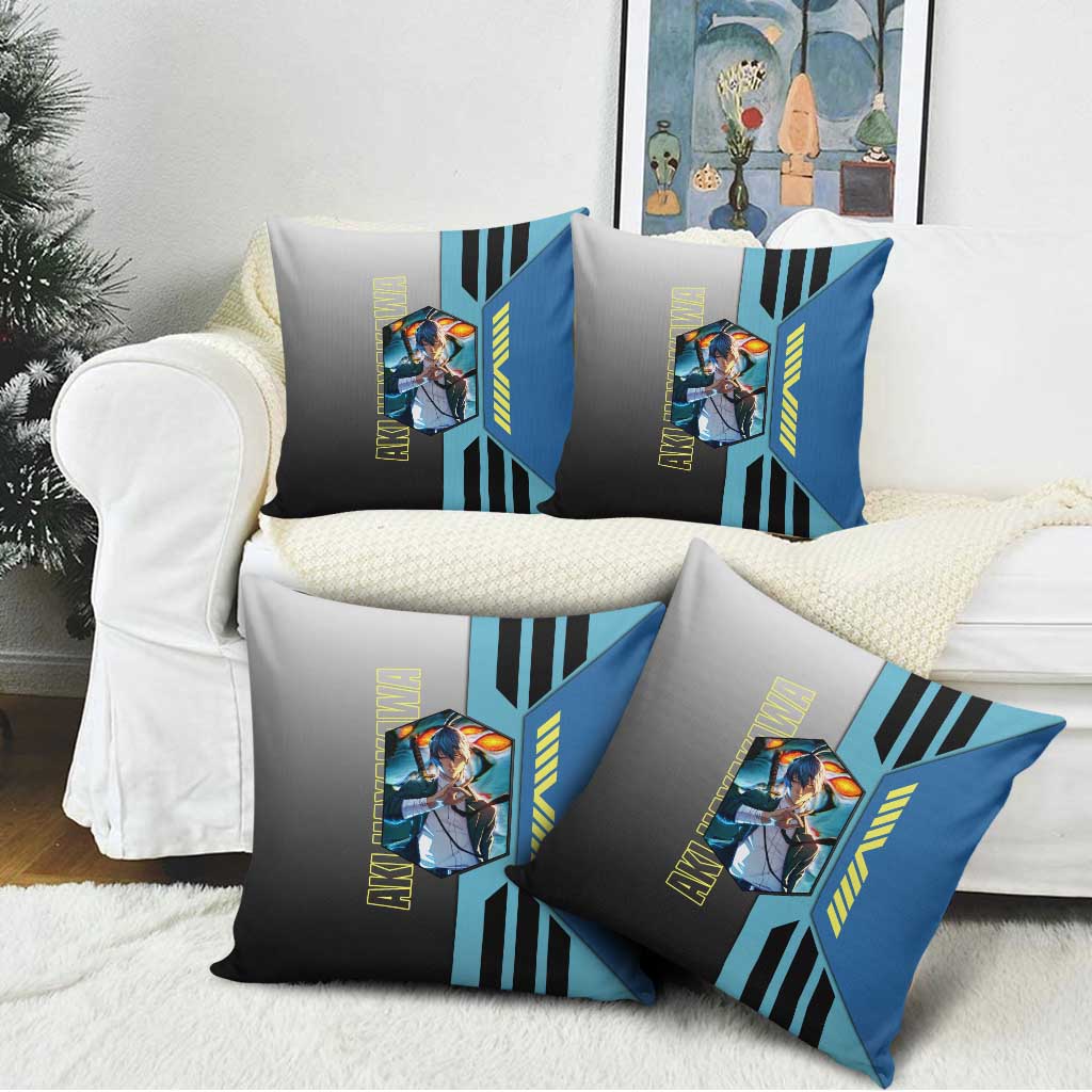 Aki Hayakawa from Chainsaw Man Pillow Cover with Sword and Stylish Pose Design - The Mazicc