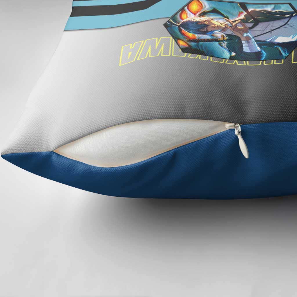 Aki Hayakawa from Chainsaw Man Pillow Cover with Sword and Stylish Pose Design - The Mazicc