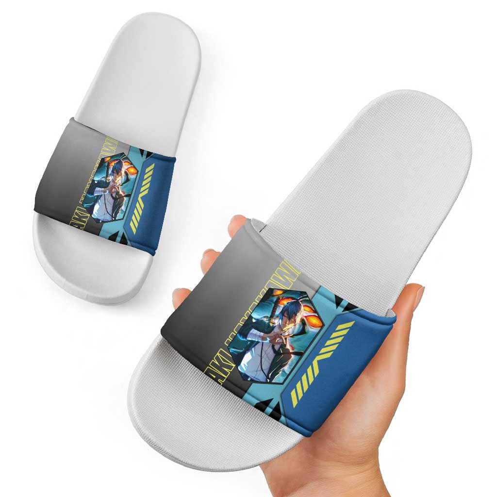 Aki Hayakawa from Chainsaw Man Slide Sandals with Sword and Stylish Pose Design - The Mazicc