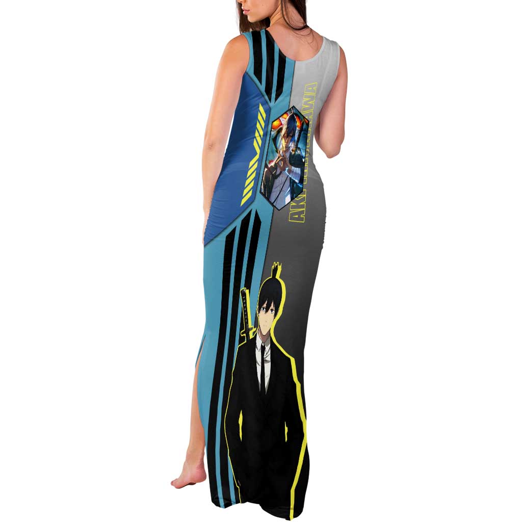 Aki Hayakawa from Chainsaw Man Tank Maxi Dress with Sword and Stylish Pose Design - The Mazicc