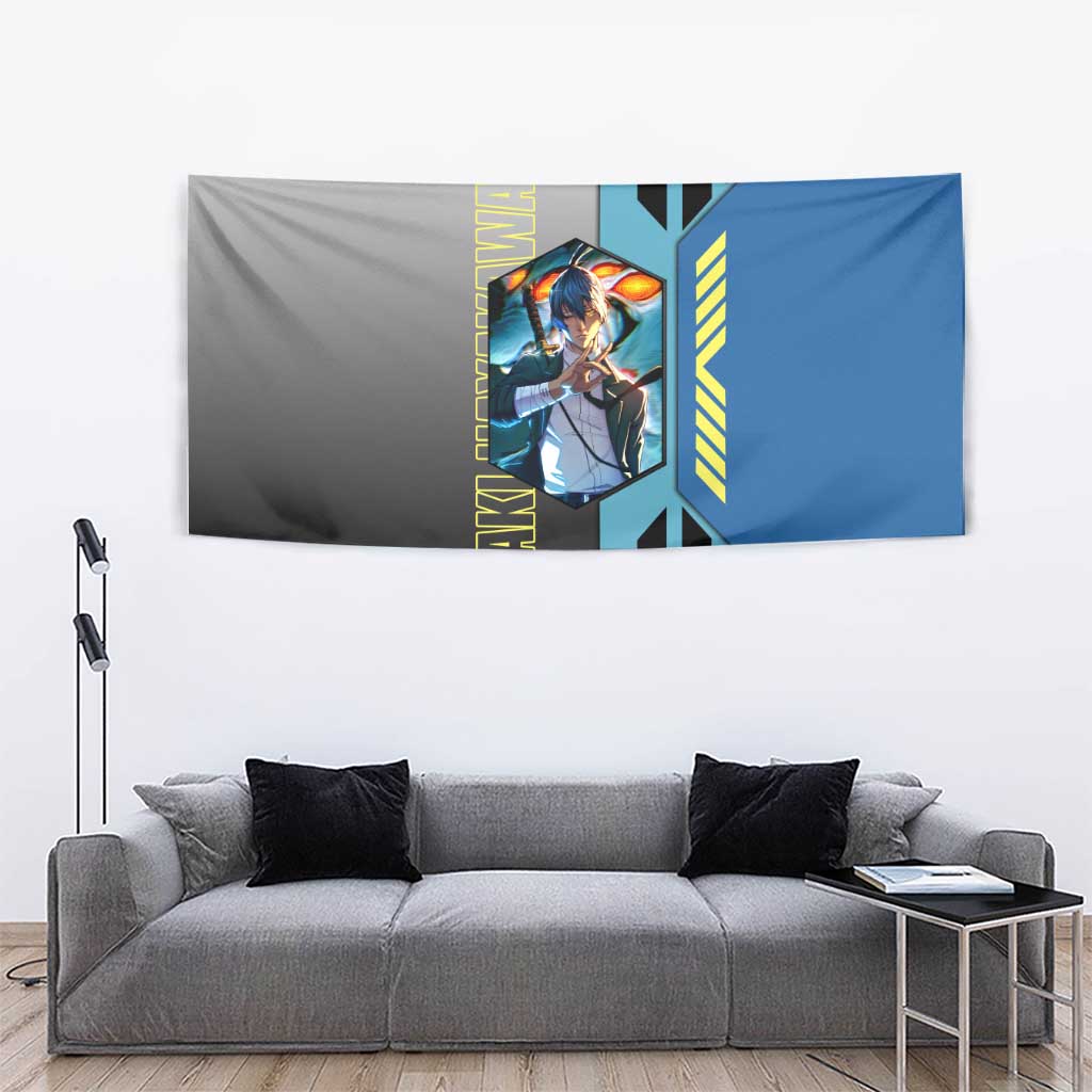 Aki Hayakawa from Chainsaw Man Tapestry with Sword and Stylish Pose Design - The Mazicc