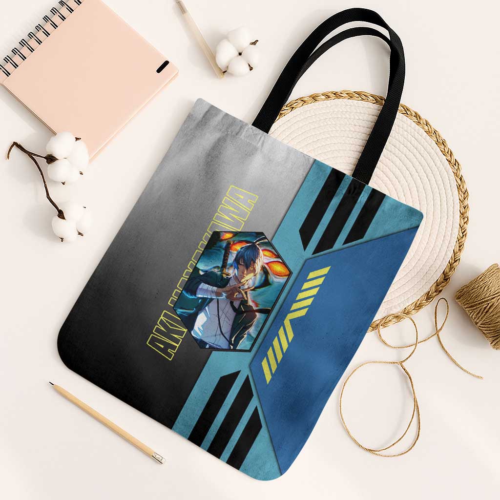 Aki Hayakawa from Chainsaw Man Tote Bag with Sword and Stylish Pose Design - The Mazicc