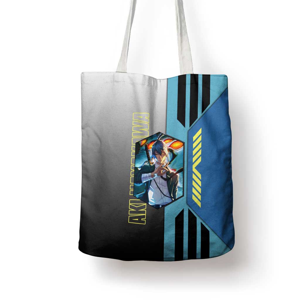 Aki Hayakawa from Chainsaw Man Tote Bag with Sword and Stylish Pose Design - The Mazicc