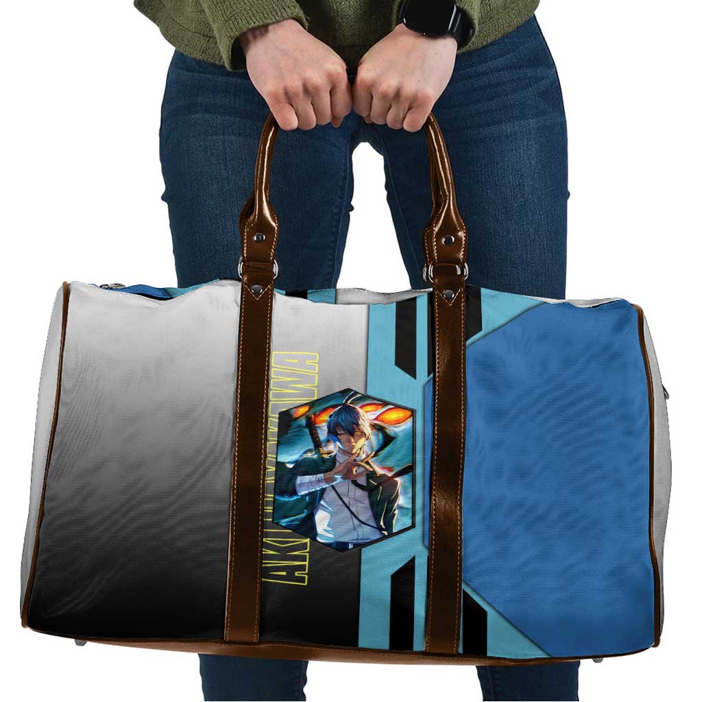 Aki Hayakawa from Chainsaw Man Travel Bag with Sword and Stylish Pose Design - The Mazicc