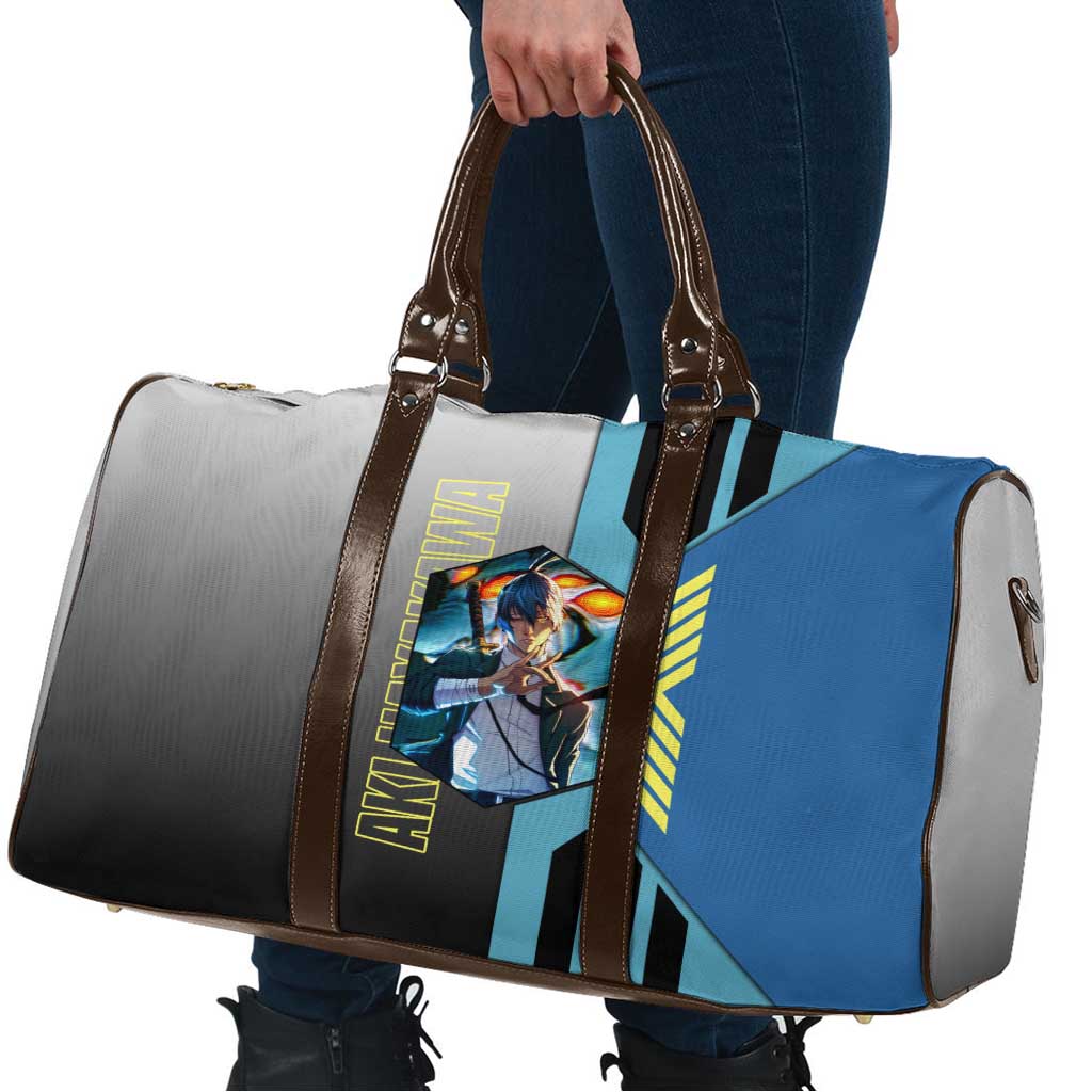 Aki Hayakawa from Chainsaw Man Travel Bag with Sword and Stylish Pose Design - The Mazicc